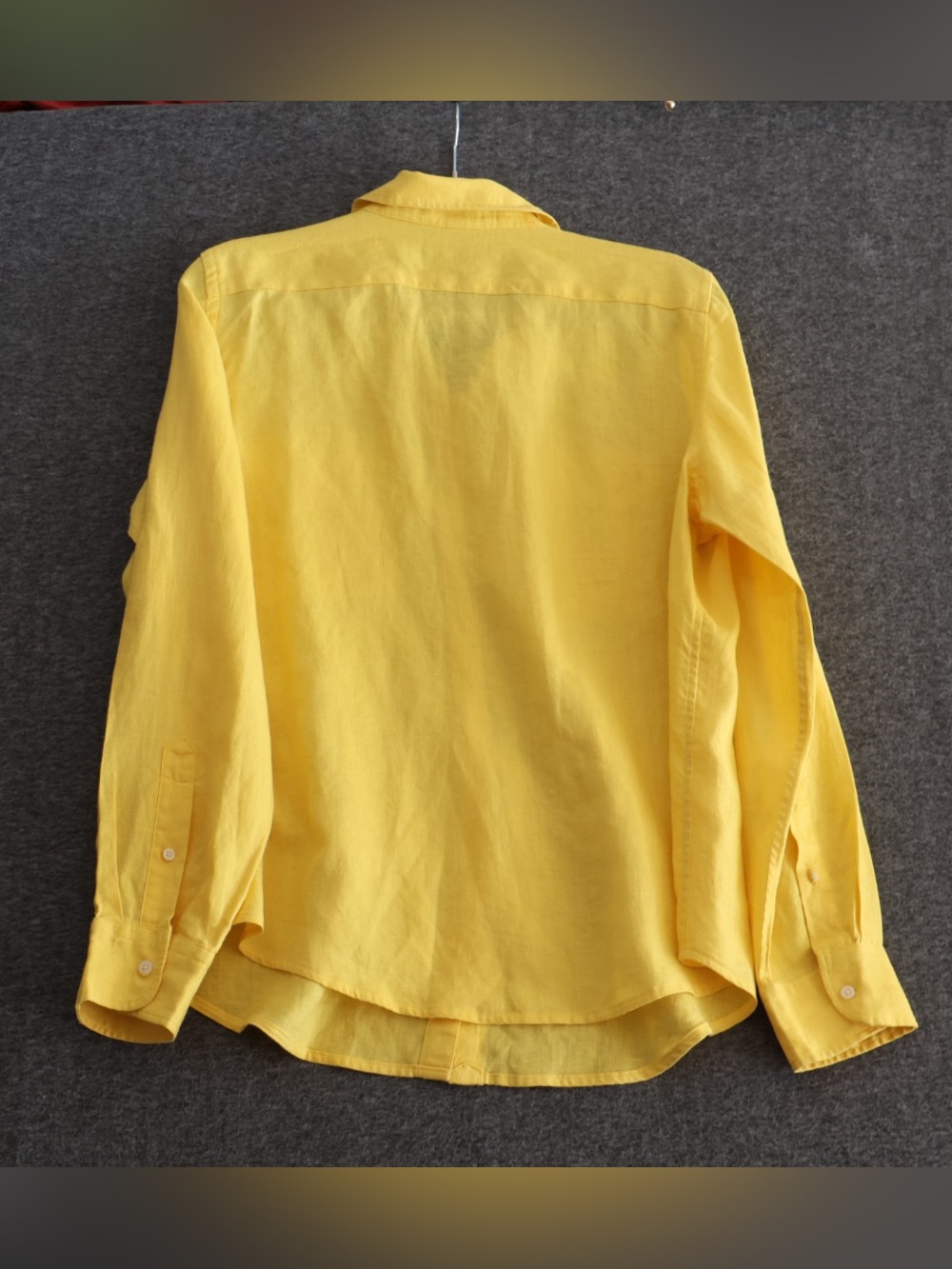 Ralph Lauren Bright Yellow Button-Down Shirt with Chest Pockets L - Picture 3 of 4